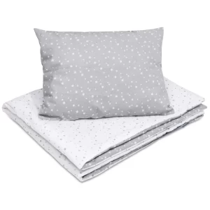 Set de lenjerie de pat pentru copii din bumbac, 2 piese, husă de pătură 135×100 cm și husă de pernă 60×40 cm polaris