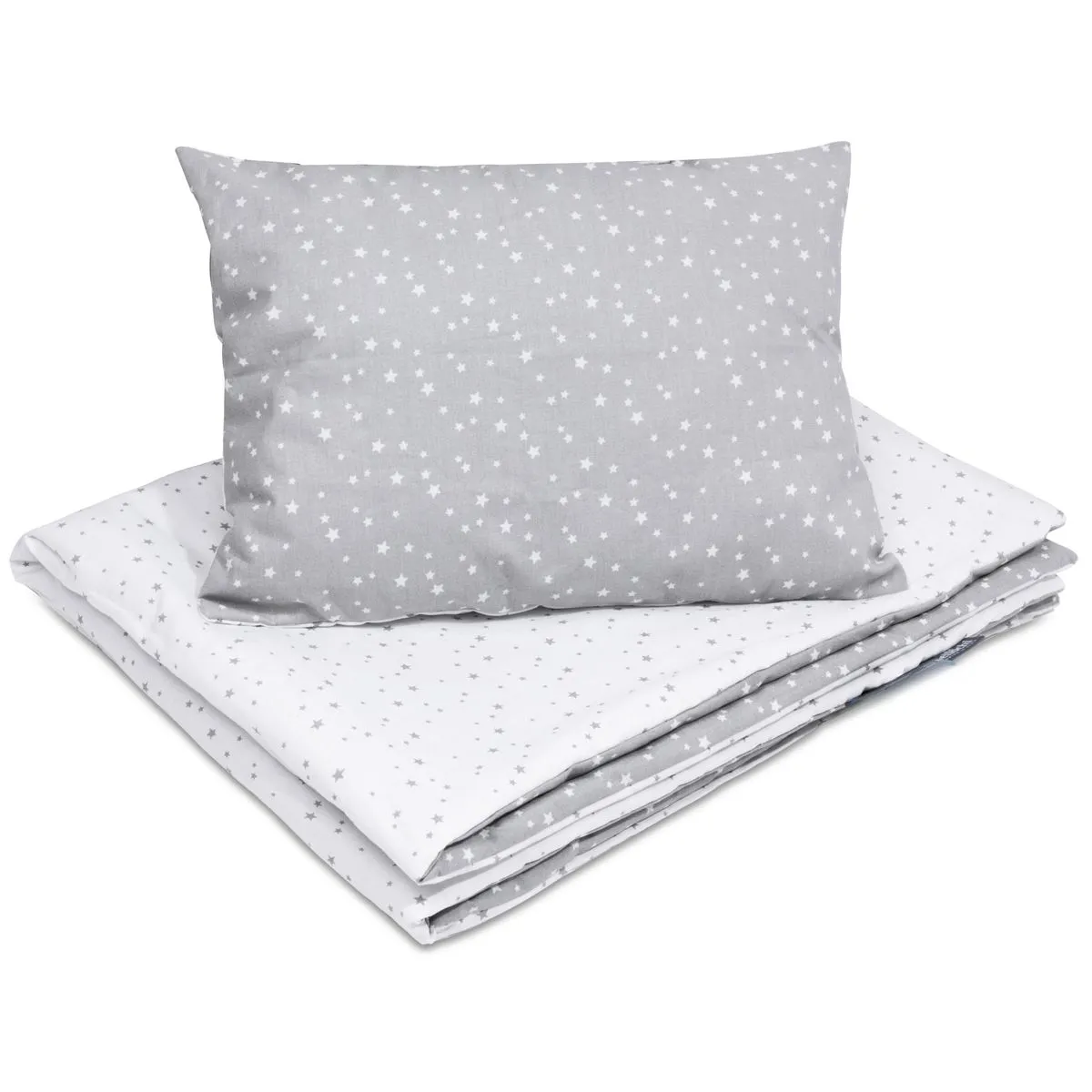 Set de lenjerie pentru copii din bumbac, 2 piese cu umplutură, pilă 135×100 cm și pernă 60×40 cm polaris