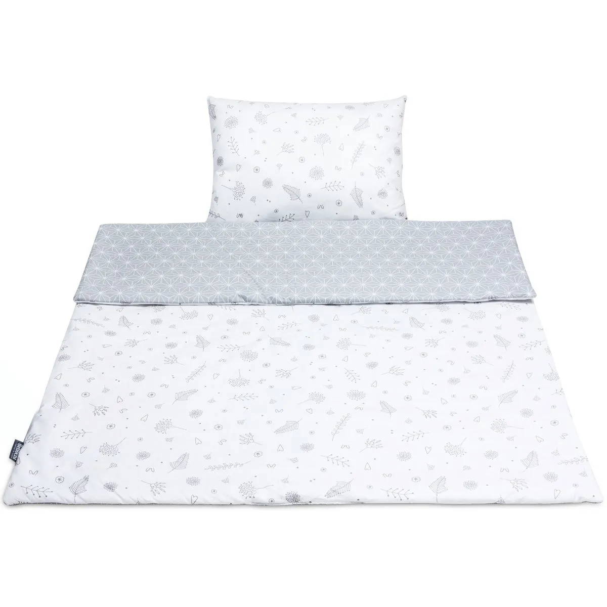 Set de lenjerie pentru copii de 2 bucăți cu umplutură, pătură 135×100 cm și pernă 60×40 cm, star copse