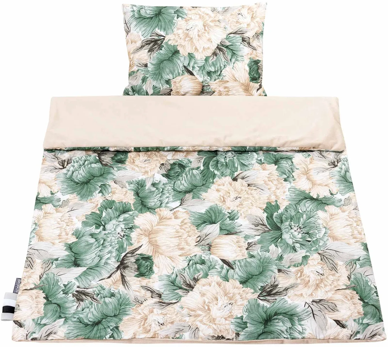 Set de lenjerie pentru bebeluși 100×75 cm Beige Peony