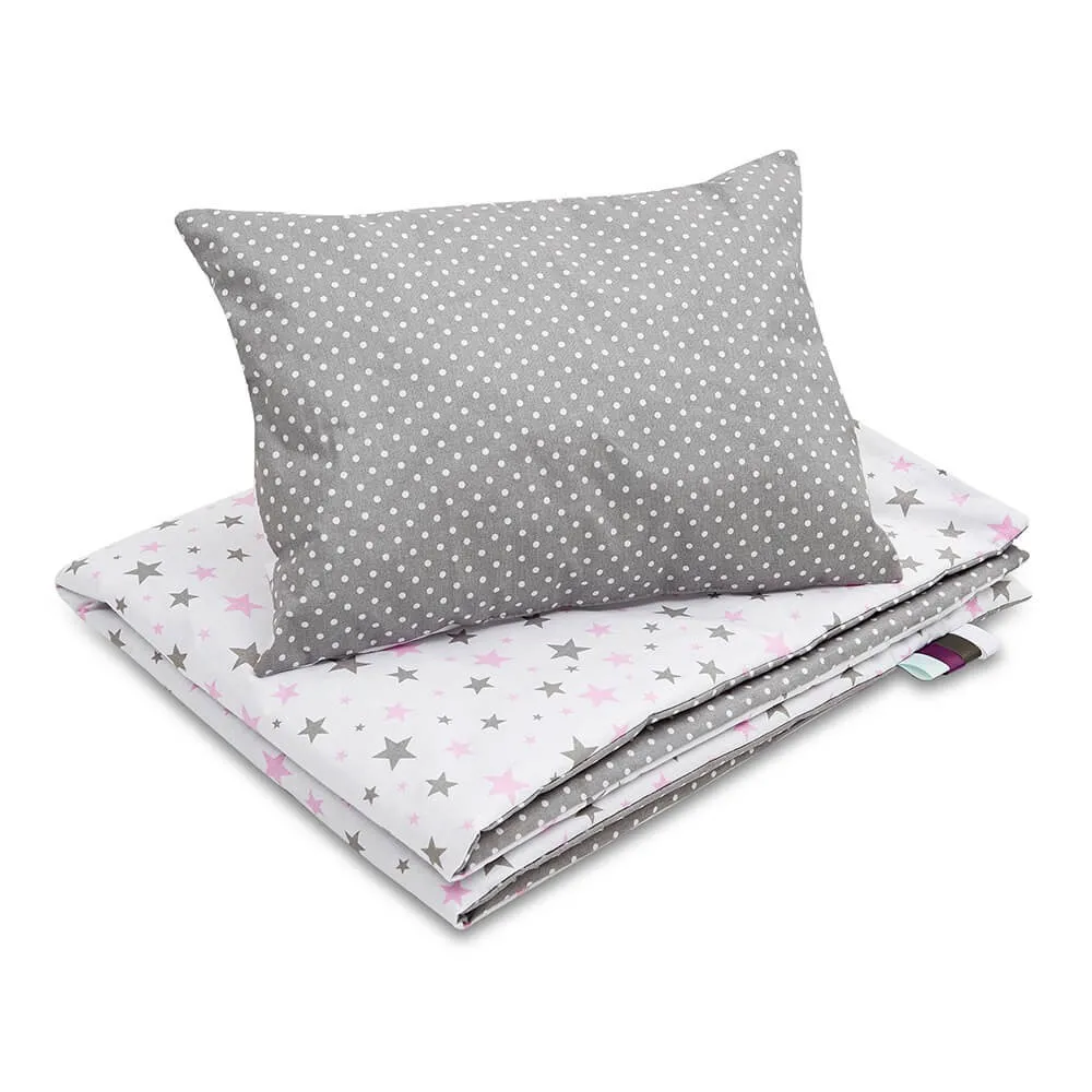 Set de pat pentru bebeluși de 2 piese, pătură 100×75 cm și pernă 40×30 cm vis de fată