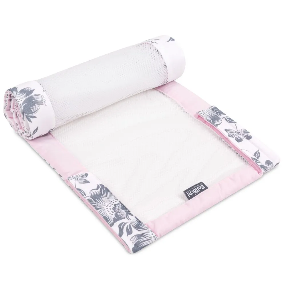 Barieră de pat din plasă respirabilă, culoare roz-berry, 180×30 cm – pink berry