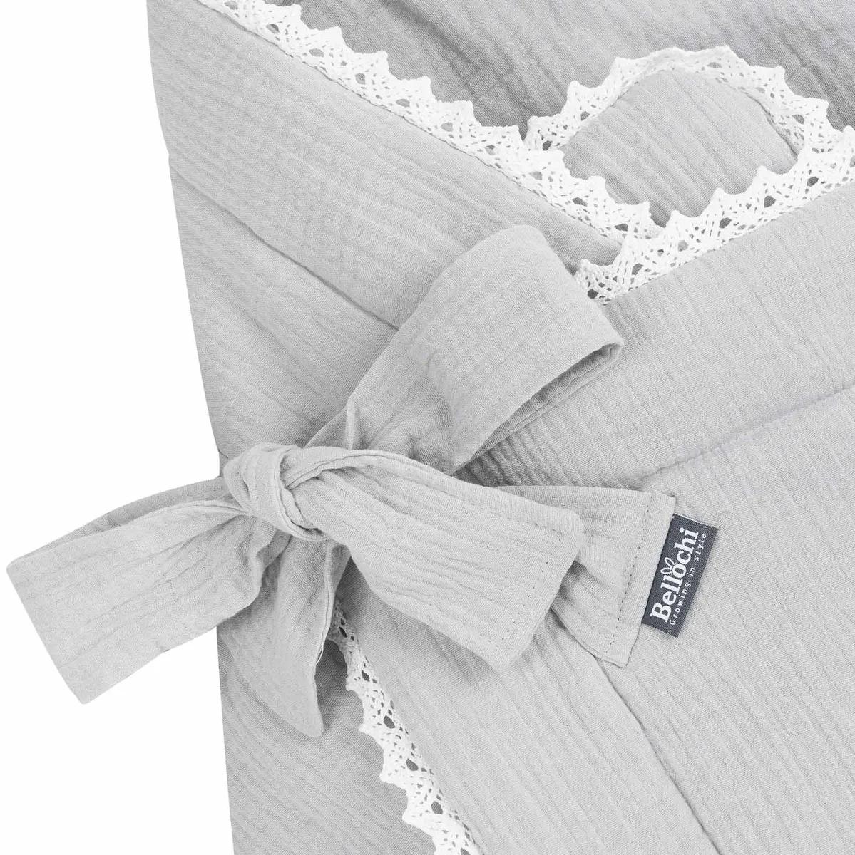 Pătură de înfășurare 75×75 cm Cuddly Muslin Gray