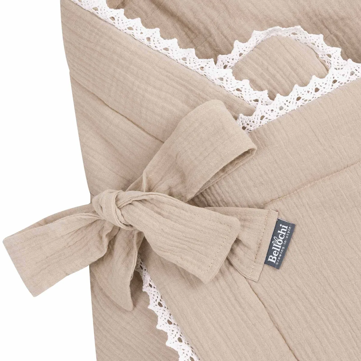 Pătură pentru înfășurat 75×75 cm Cuddly Muslin Beige