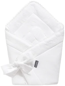 Pătură pentru înfășurat 75×75 cm Cuddly Muslin White