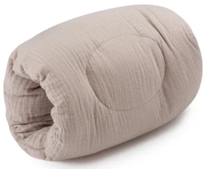 Pernă de alăptare pentru braț cuddly muslin beige