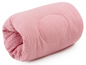 Pernă de alăptat pentru braț cuddly muslin pink