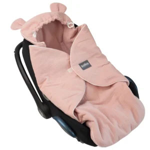 Păturică Bellochi din Muselină pentru Scoică Auto și Cărucior Pink