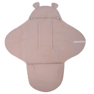 Păturică Bellochi din Muselină pentru Scoică Auto și Cărucior Beige