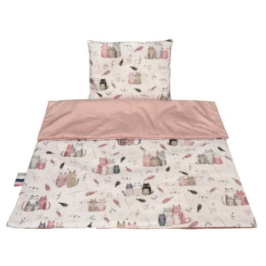 Set Lenjerie de Pat pentru Bebeluși cu Umplutură Fixă Kitten